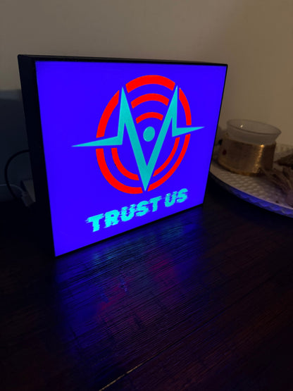Hazbin Hotel Voxtech "Trust Us" - LED Light Up Sign - USB Powered