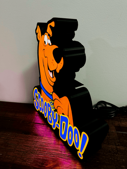 Scooby Doo and Logo - Light up Sign - USB Powered