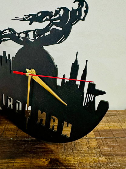Flying Iron Man Clock - Silent Mechanism and easy to hang!