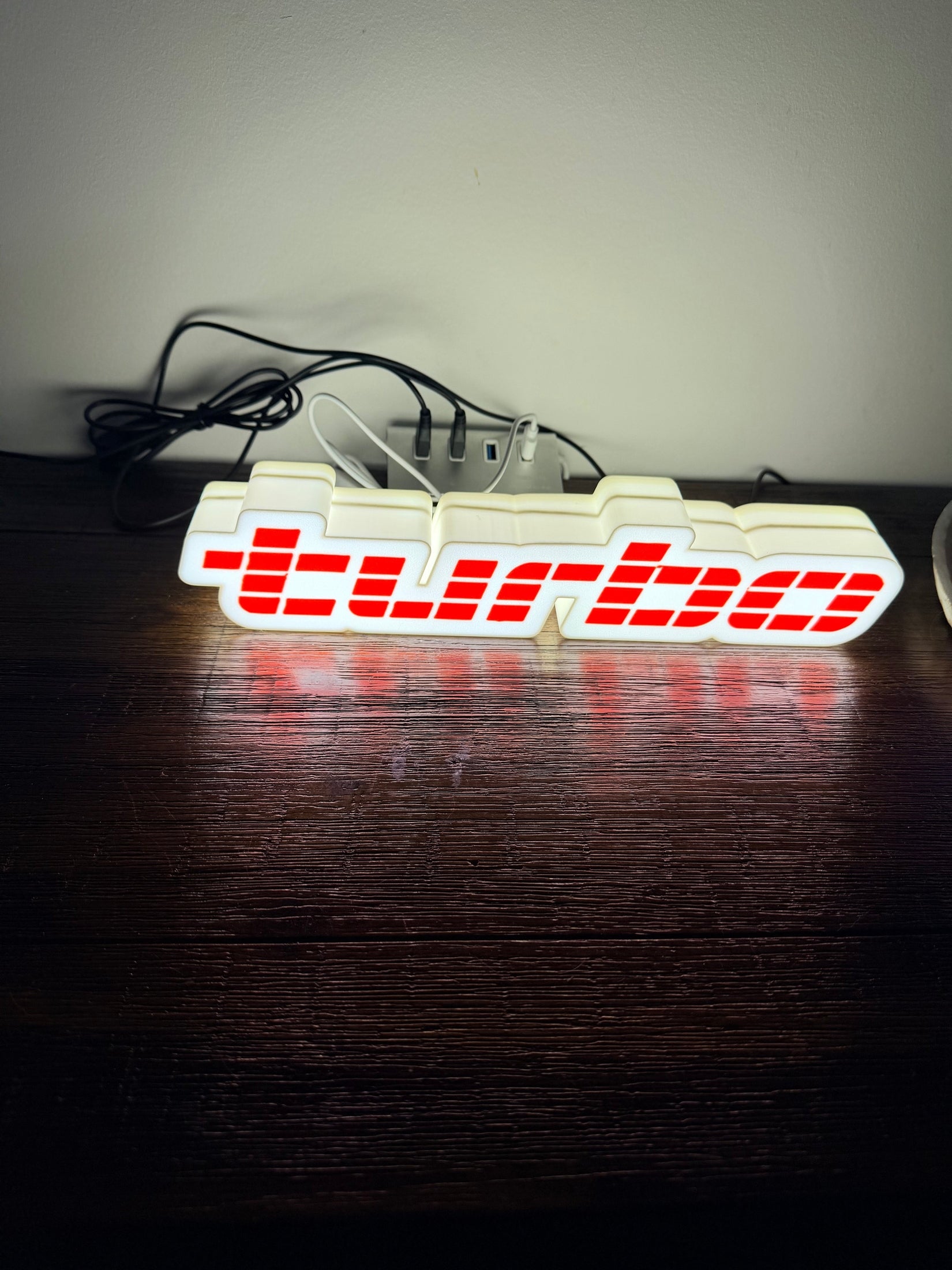 Holden VL Turbo Badge Logo - LED Light up artwork / Illuminated Wall Art / LED Sign Calais Turbo