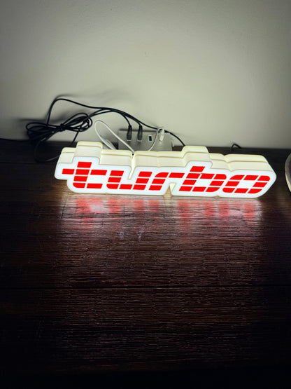 Holden VL Turbo Badge Logo - LED Light up artwork / Illuminated Wall Art / LED Sign Calais Turbo