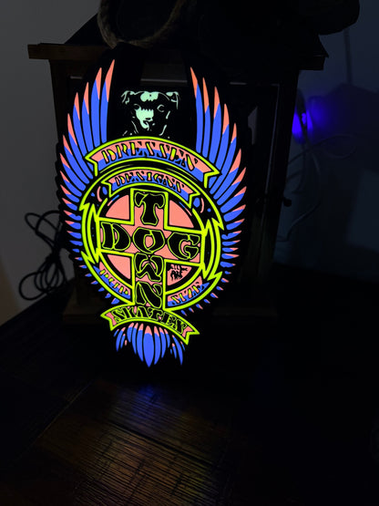 Dog Town Skates - Skate Artwork - LED Light up artwork / Wall Art / Sign
