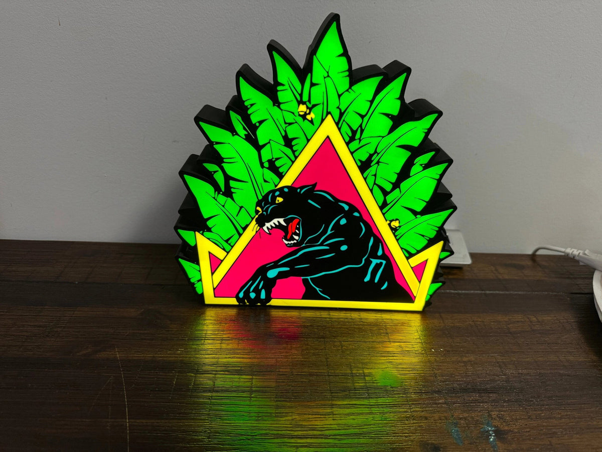 Santa Cruz Natas Panther Skate - LED Light up artwork / Wall Art / Sign