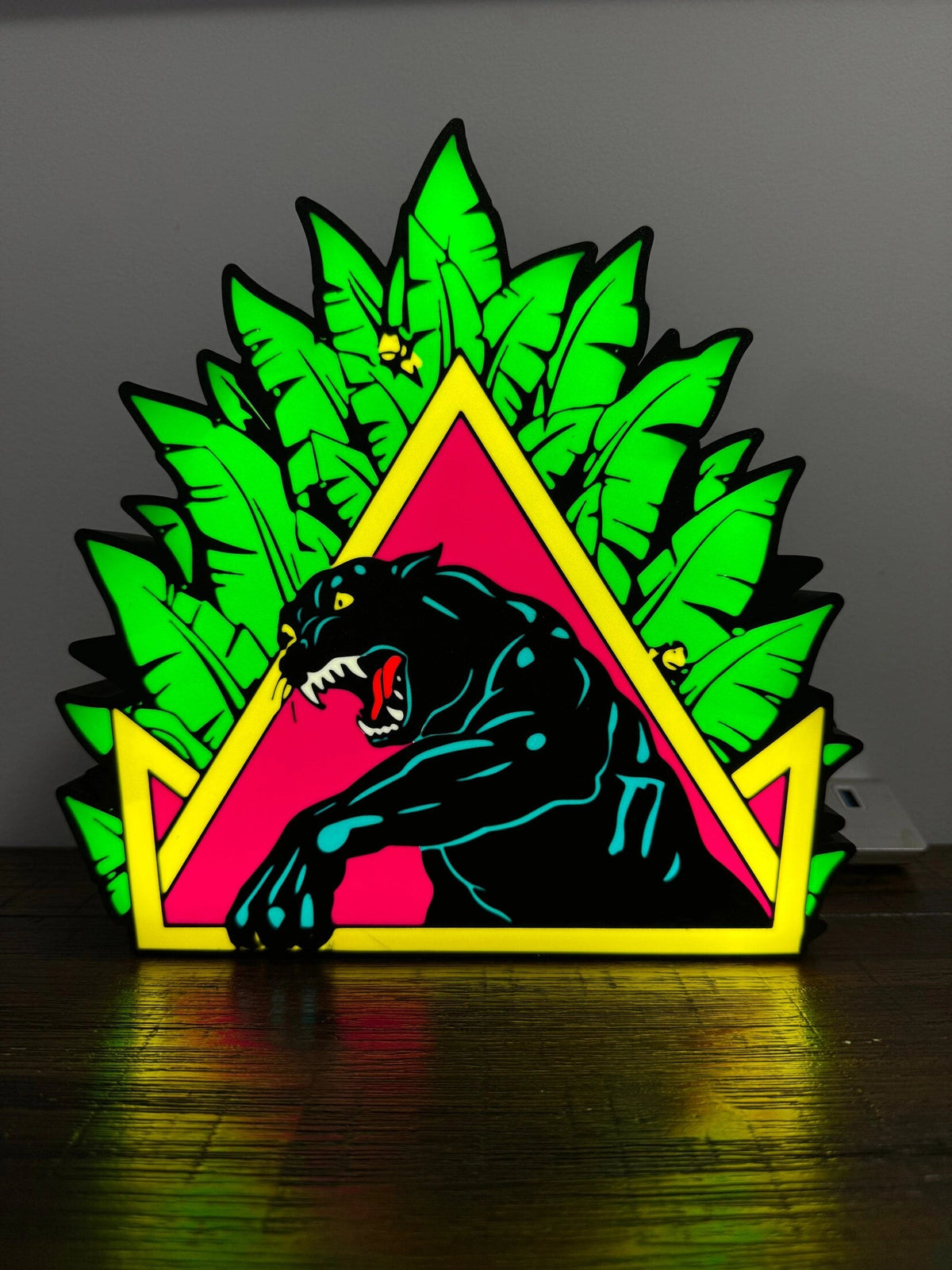Santa Cruz Natas Panther Skate - LED Light up artwork / Wall Art / Sign