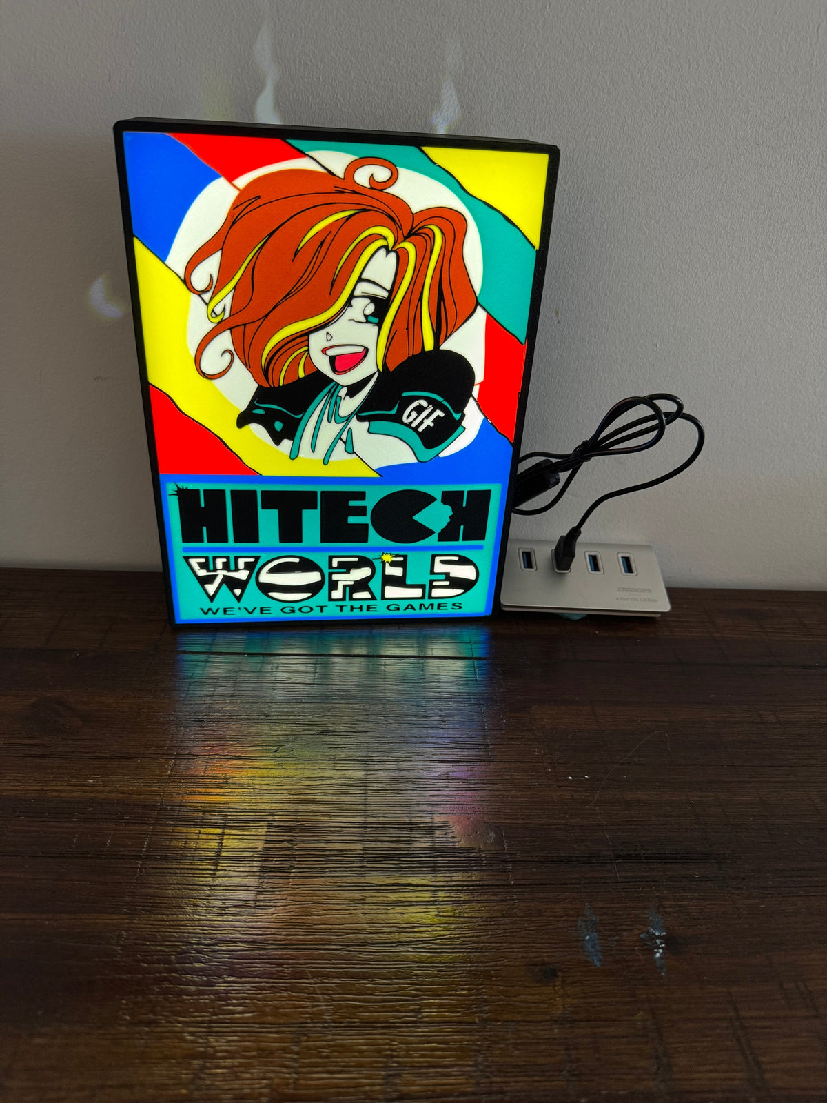 Hi Tech World - Perth Gaming Store Icon - LED Light up artwork / Wall ...