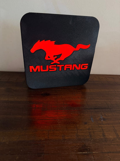 Mustang Logo - LED Light up sign - USB Powered