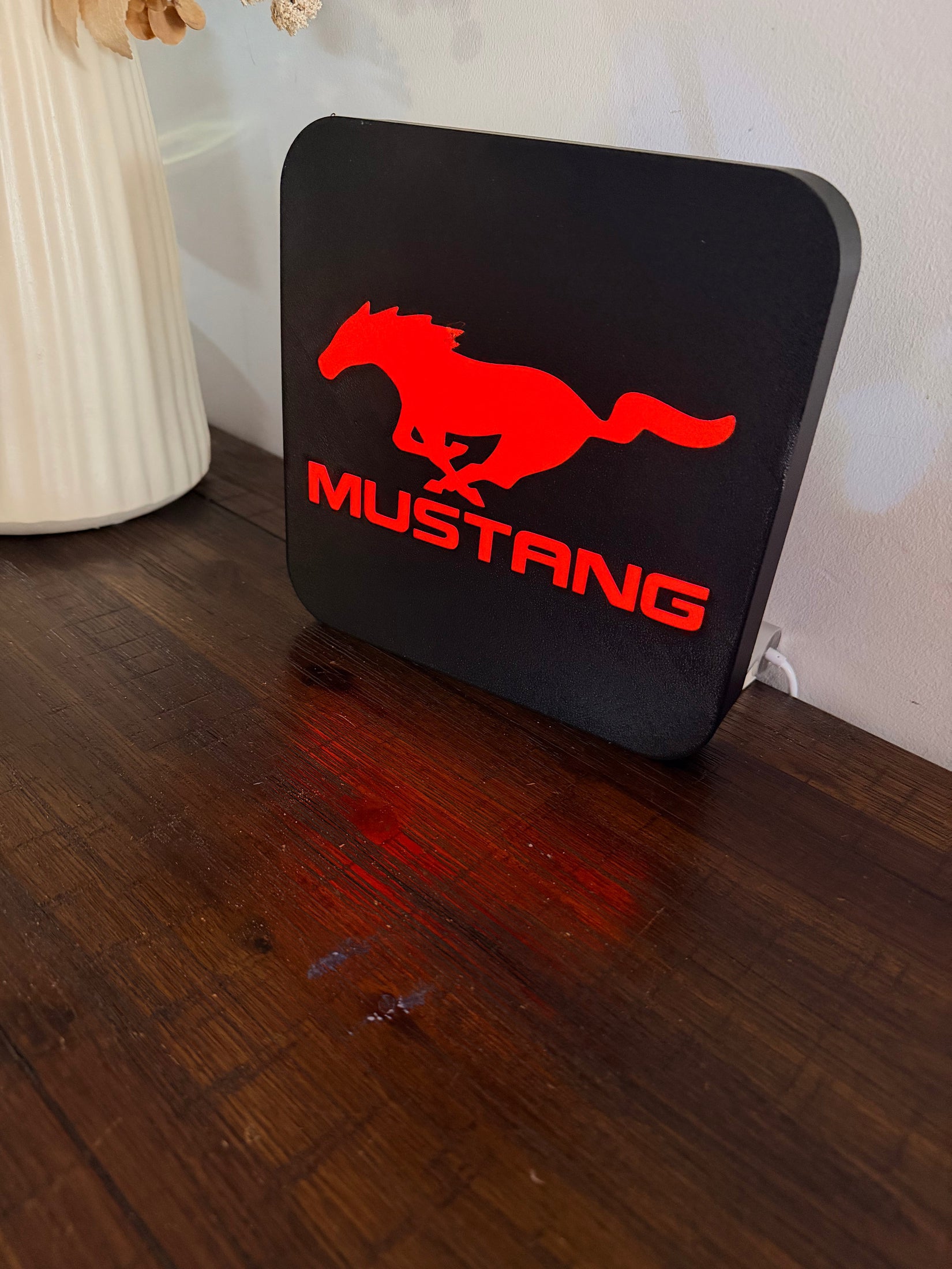 Mustang Logo - LED Light up sign - USB Powered