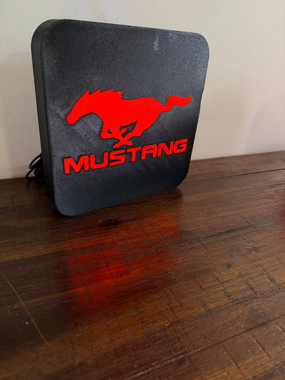 Mustang Logo - LED Light up sign - USB Powered