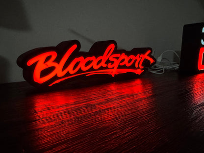 Bloodsport - LED Light Up Sign - USB Powered