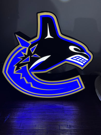 Vancouver Canucks - LED Light Up Sign - USB Powered