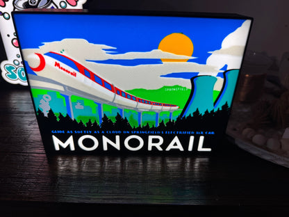 The Simpsons: Monorail Poster - LED Light Up Sign - USB Powered