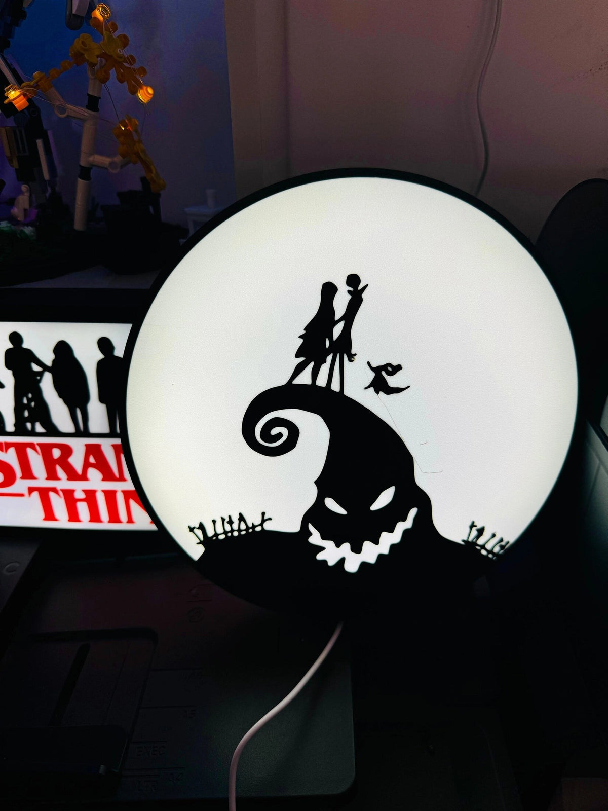 Nightmare Before Christmas - Oogie Boogie LED Light up sign - USB Powered