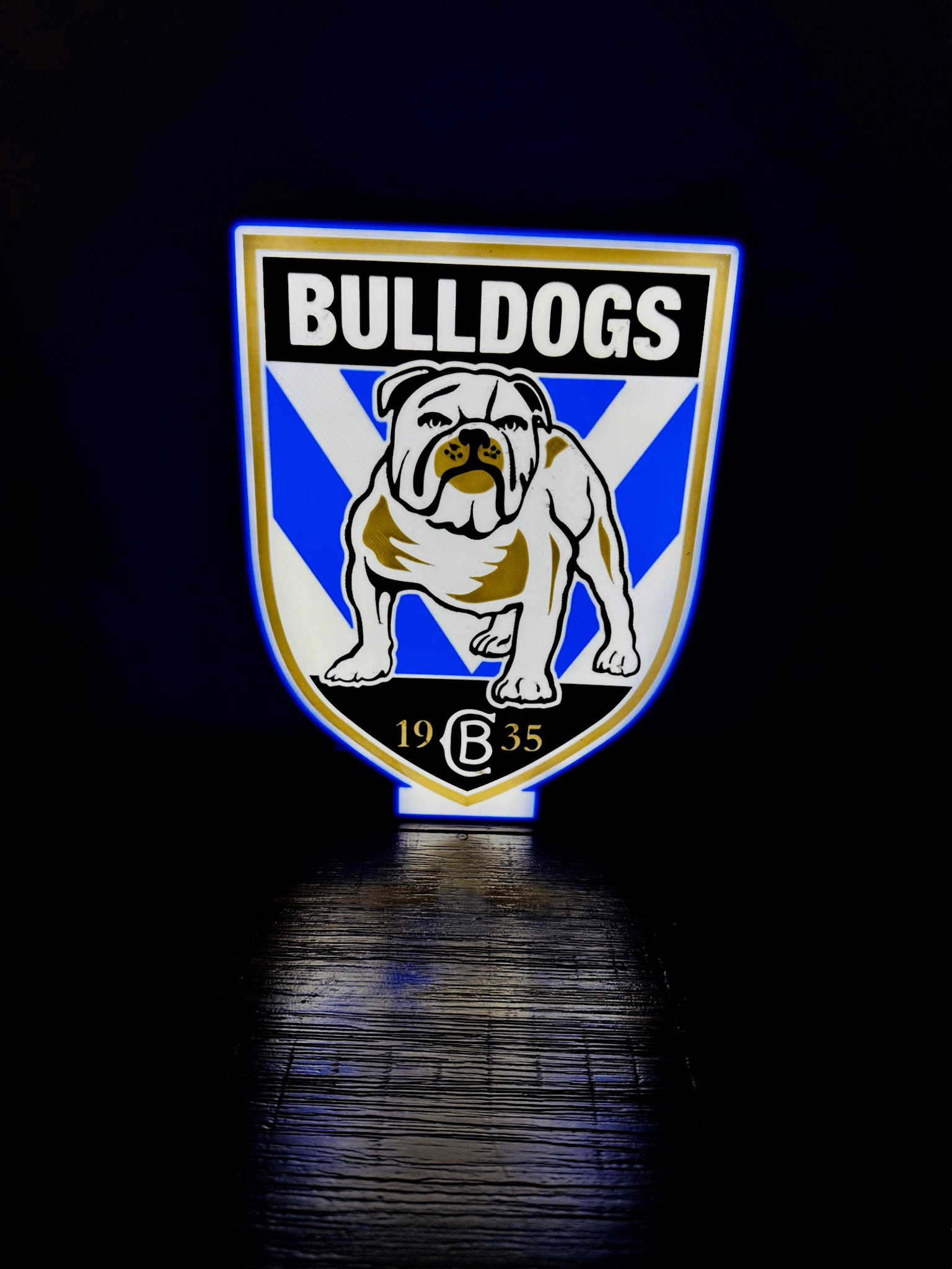 Bulldogs NRL Team Logo - Light Box / Night Light