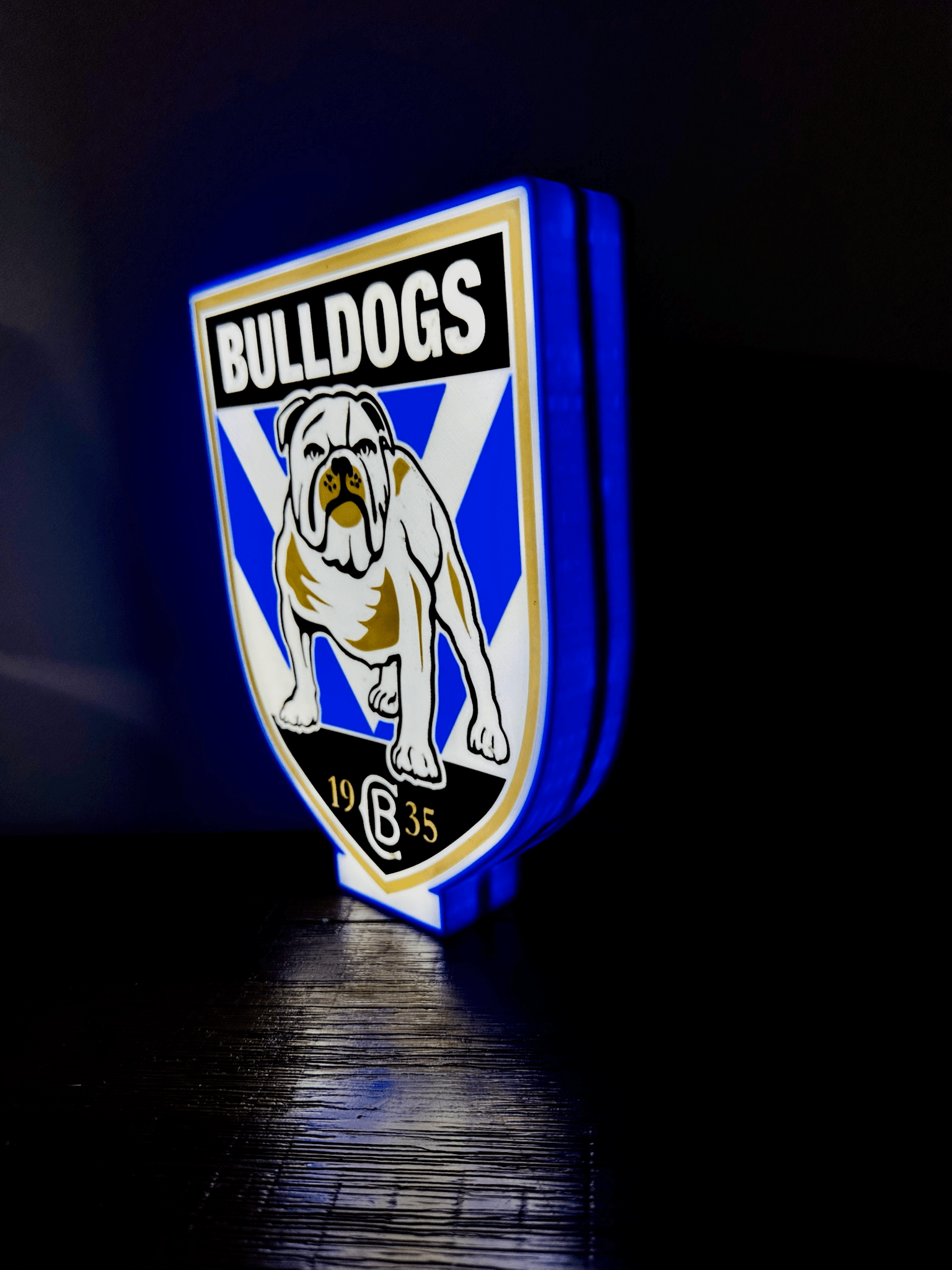 Bulldogs NRL Team Logo - Light Box / Night Light