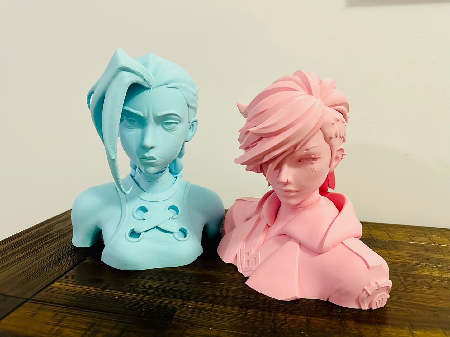 Arcane: Jinx, Vi, Isha & Caitlyn Bust Statues - 24cm Tall, Matte Finish