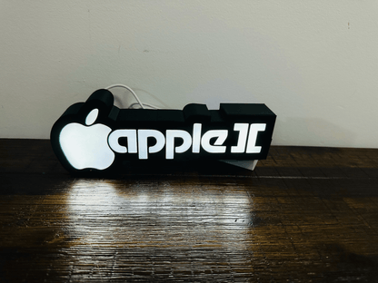 Apple II Apple Logo - Full Colour or White - Night Light / Light Up Wall Art