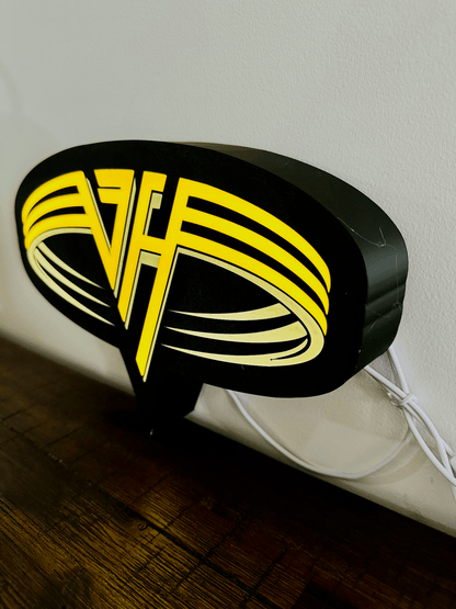 Van Halen - Rock Music Band - 1980's Logo - Night Light / Bright Light Up Wall Art