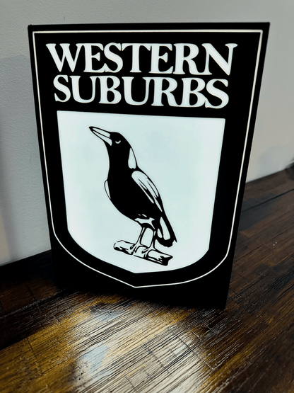 Western Suburbs Magpies - Team Logo - Light Box / Night Light
