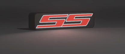 Chevy SS Super Sports Badge - LED Light up artwork / Illuminated Wall Art / LED Display