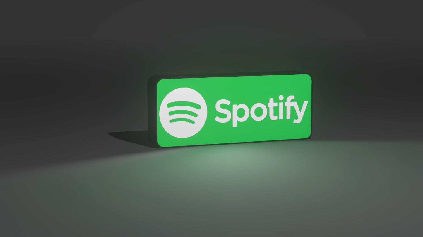 Spotify - Illuminated LED Sign, USB Powered - Green & White Bright Vivid Light