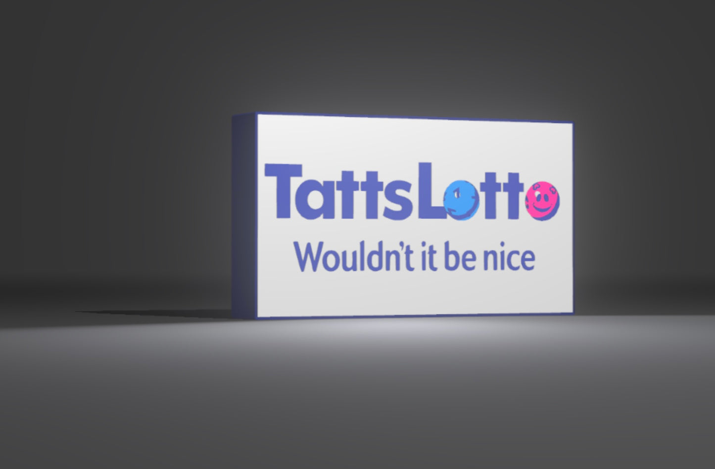 Tattslotto / Lott Logo - LED Light up Wall Sign / Wall Art