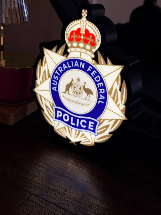 Australian Federal Police LED Light-Up Sign