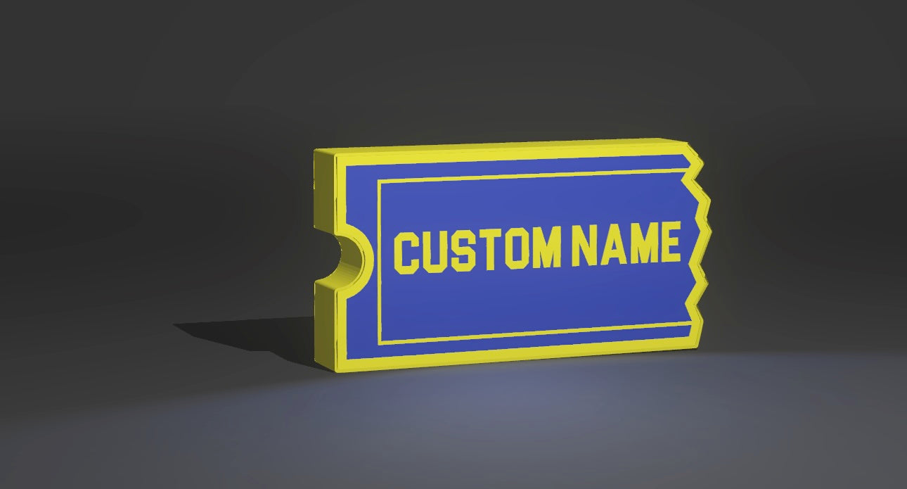 Blockbuster Custom Labelled Illuminated LED Sign, USB-Powered - Blue and Yellow Wall Art