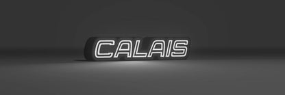 Holden Calais badge LED light-up sign in white script — VE, VF and ZB Commodore