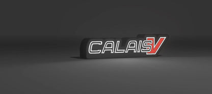 Holden Calais V badge LED light-up sign with red V — VE, VF and ZB Commodore