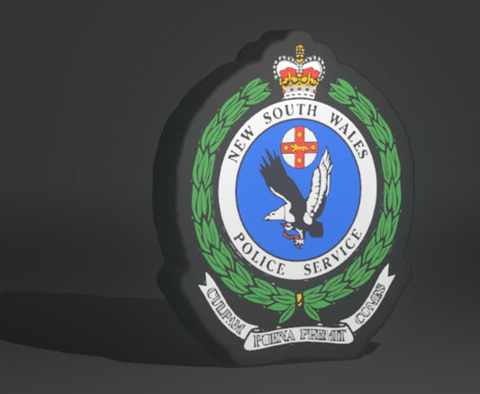 NSW Police Force LED light up sign - New South Wales Police badge
