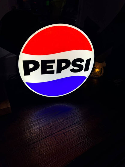 Pepsi Logo - Classic, 2010's, Modern - LED Light Up Sign - USB Powered