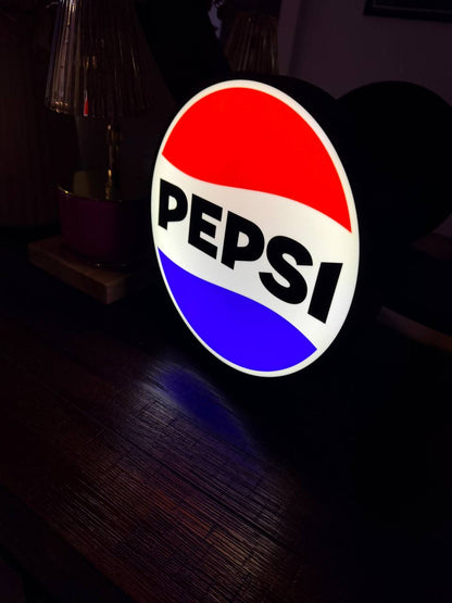 Pepsi Logo - Classic, 2010's, Modern - LED Light Up Sign - USB Powered
