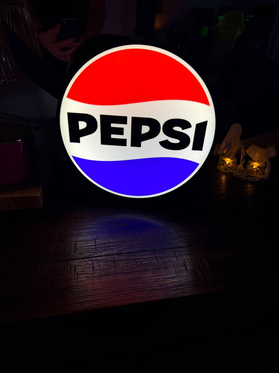 Pepsi Logo - Classic, 2010's, Modern - LED Light Up Sign - USB Powered