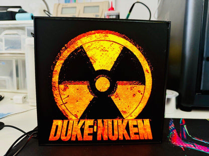Duke Nukem 3D Light Up Logo / Sign - Great Depth Effect & detail - USB powered, LED Lit! - Michael's 3D World