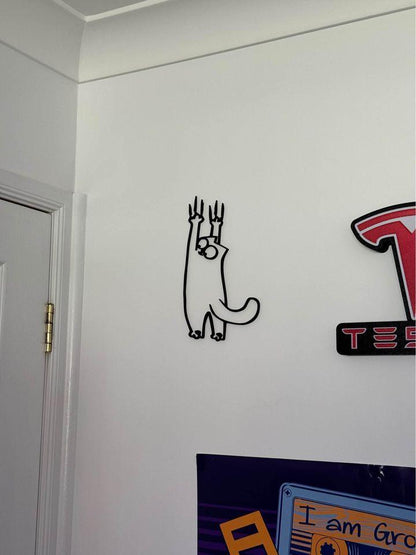 Simon’s Cat: 2D Cat Scratch/Hanging Artwork - Wall art - Michael's 3D World