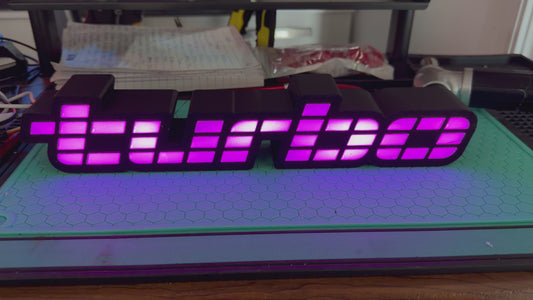 Holden VL Turbo Badge Logo - LED Light up artwork / Illuminated Wall Art / LED Sign (Calais Turbo)