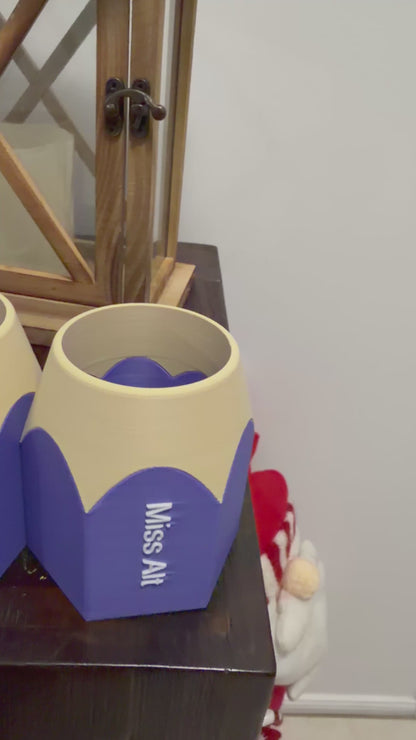 Personalised Pencil-Shaped Teacher Gift Pencil Holder - Custom Name Desk Organiser