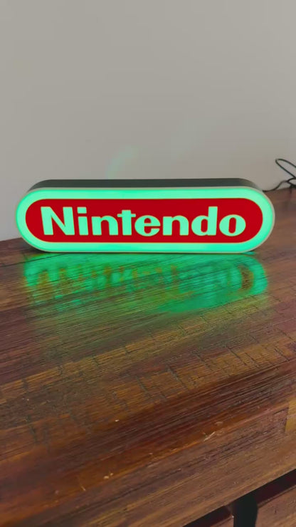 Logotipo de Nintendo: letrero luminoso, logotipo o arte de pared (alimentado por USB)