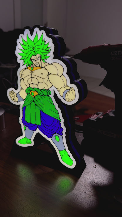 Broly – Full Power – Dragon Ball Z – Leuchtschild / Wandkunst / Nachtlicht