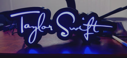 Caja de luz con firma o autógrafo de Taylor Swift: 30 cm, alimentación por USB, luz LED: arte de pared iluminado