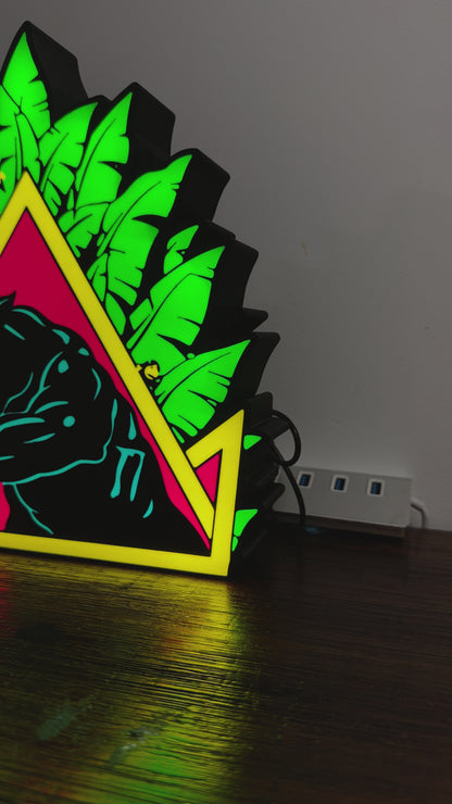 Santa Cruz Natas Panther Skate - LED Light up artwork / Wall Art / Sign