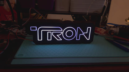 TRON Illuminated Desktop Sign - USB Powered - LED Light