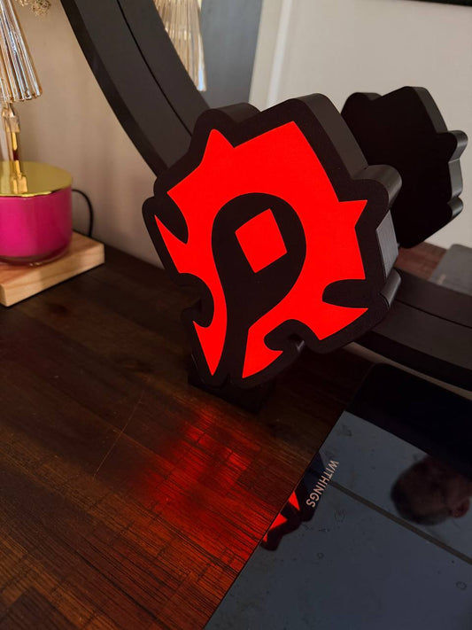 World of Warcraft Horde LED Light-Up Sign