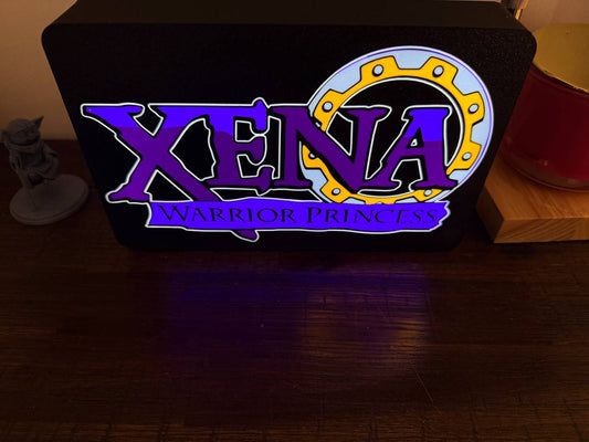 Xena - Warrior Princess - Logo LED Light up artwork / Wall Art / Sign