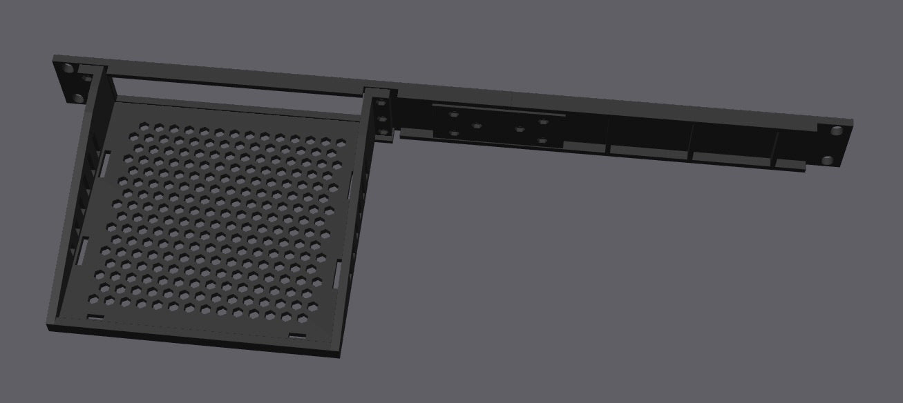 19" 1RU Rack Shelf for Yeastar P520 — Flat-Pack Kit, ABS-GF